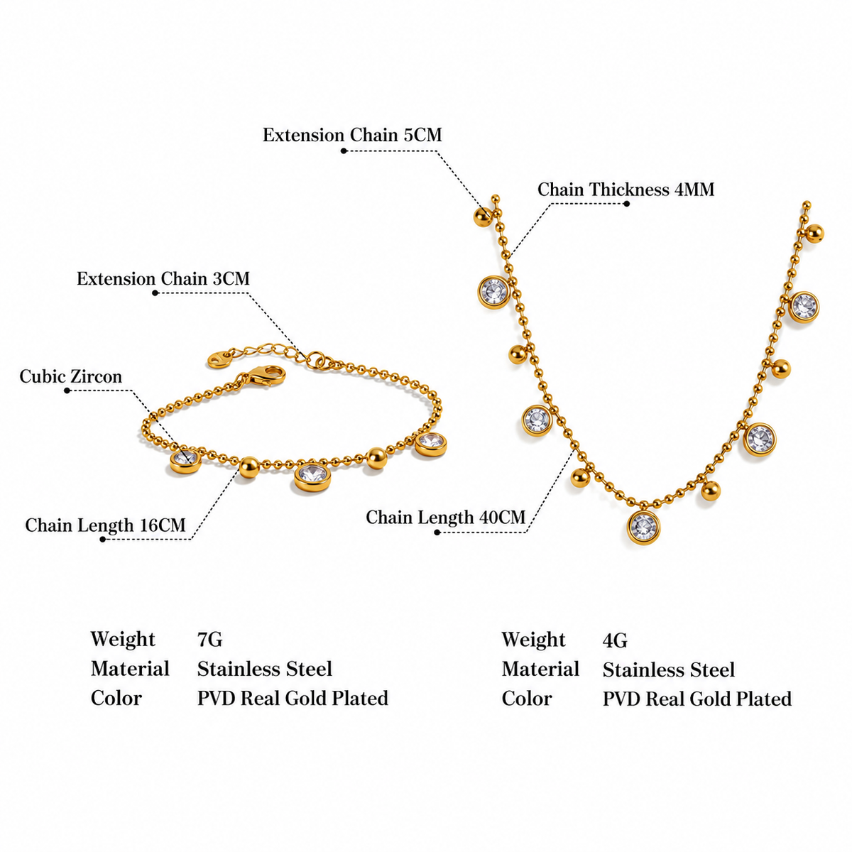 Cordelia - Zirconia Necklace