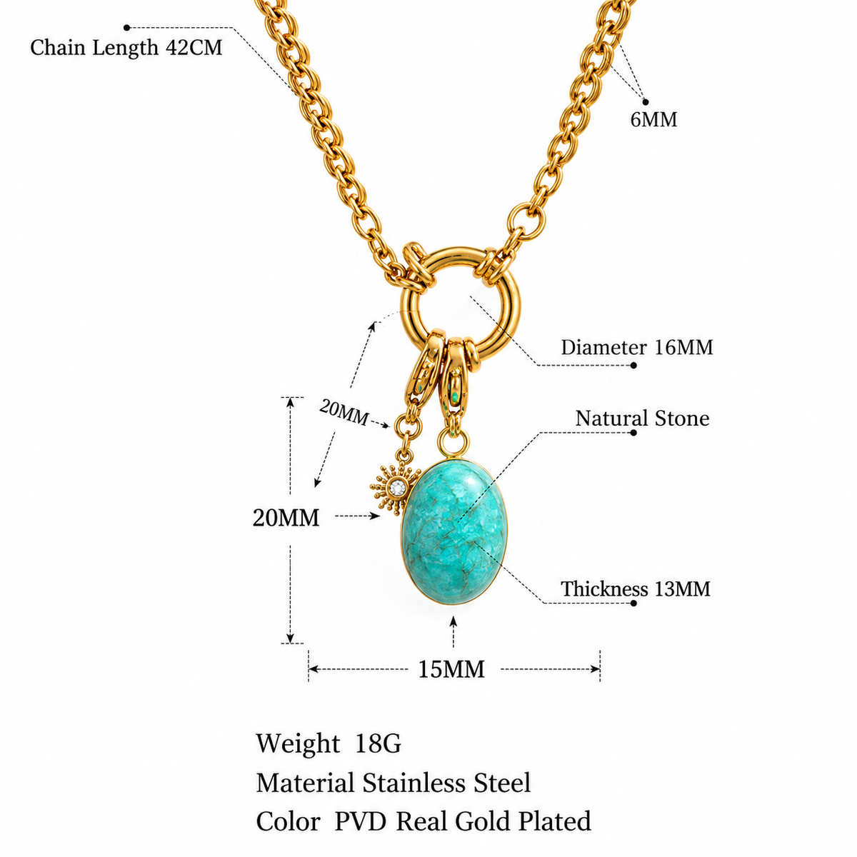 Molly - Stone Necklace
