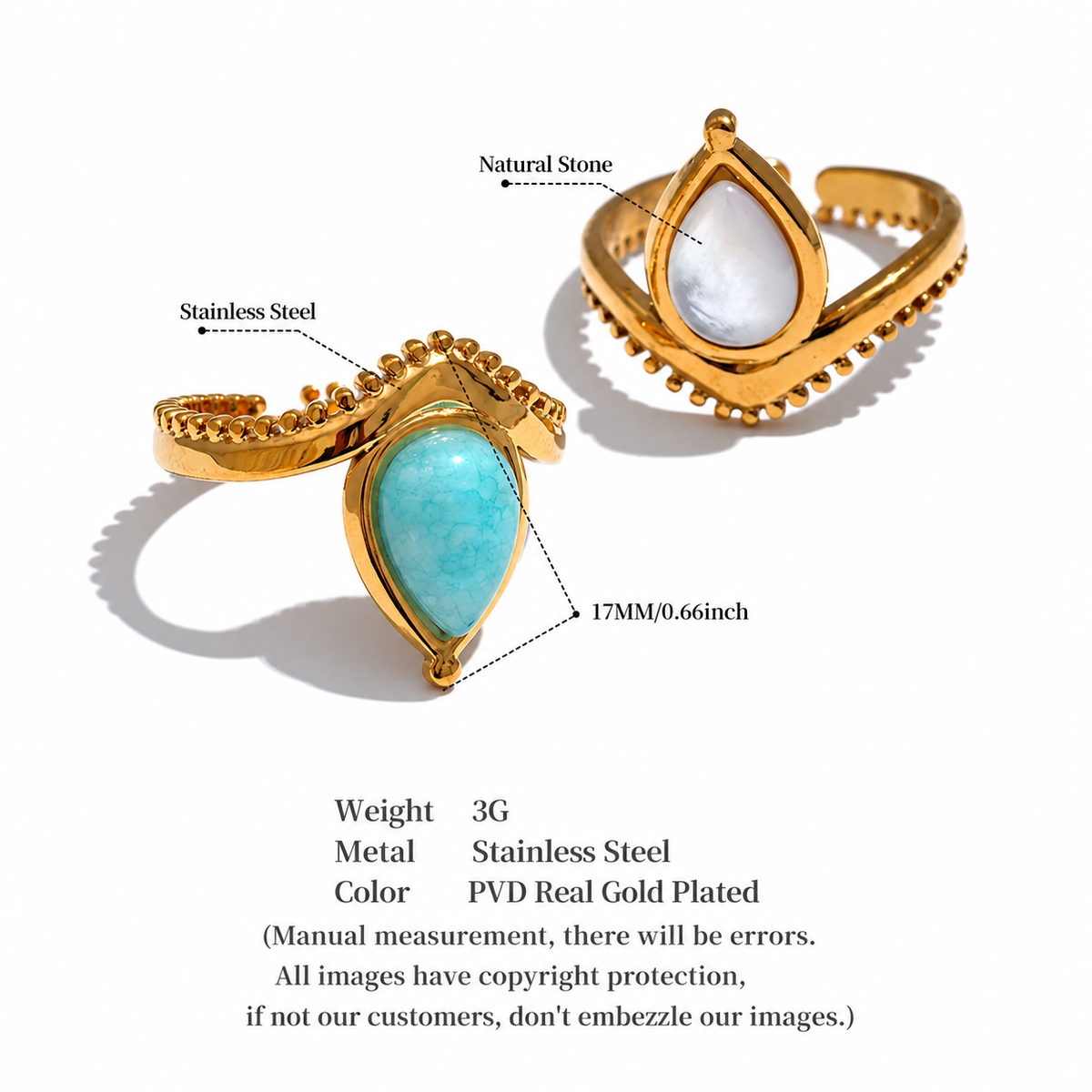 Davina - Stone Ring