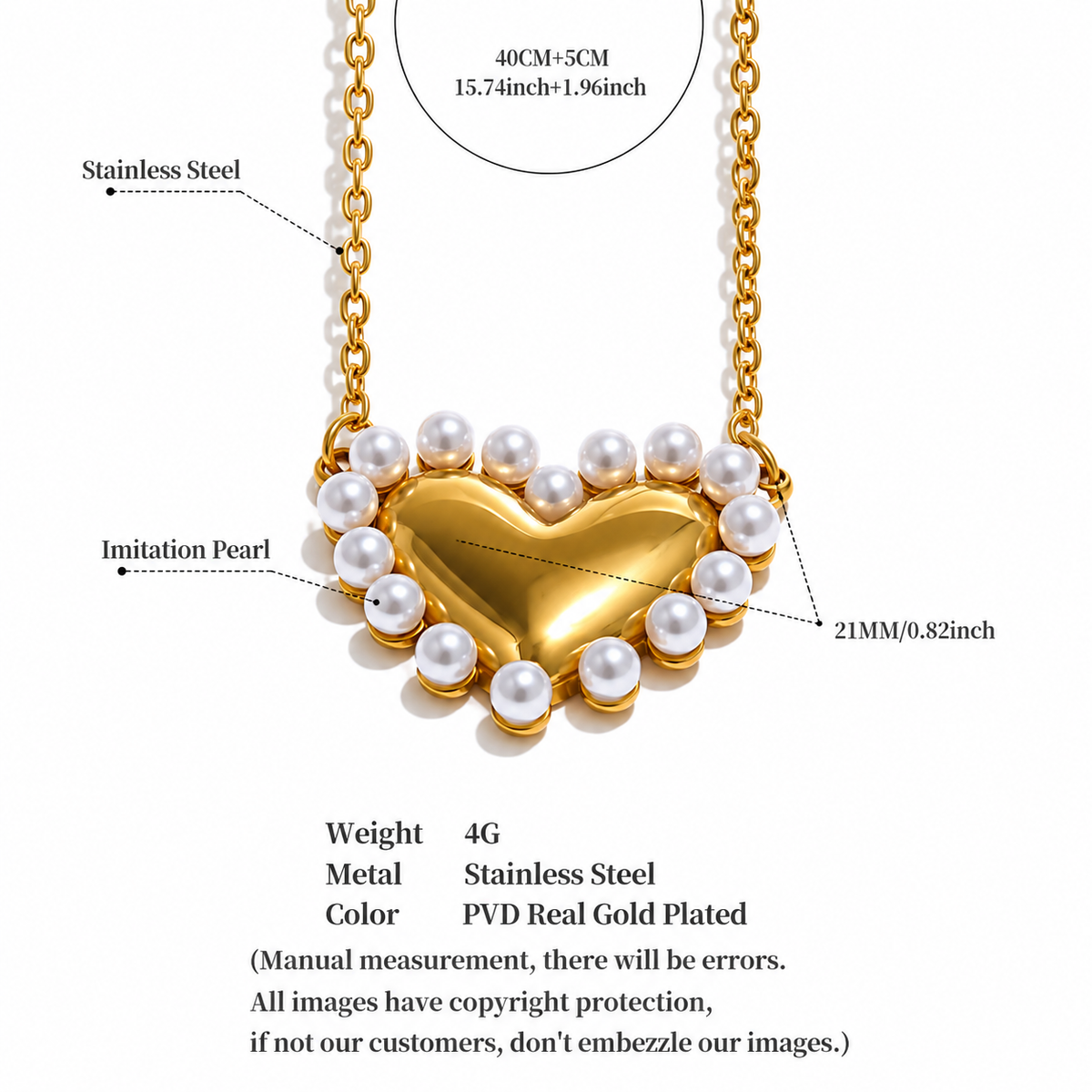 Gemma - Heart Necklace