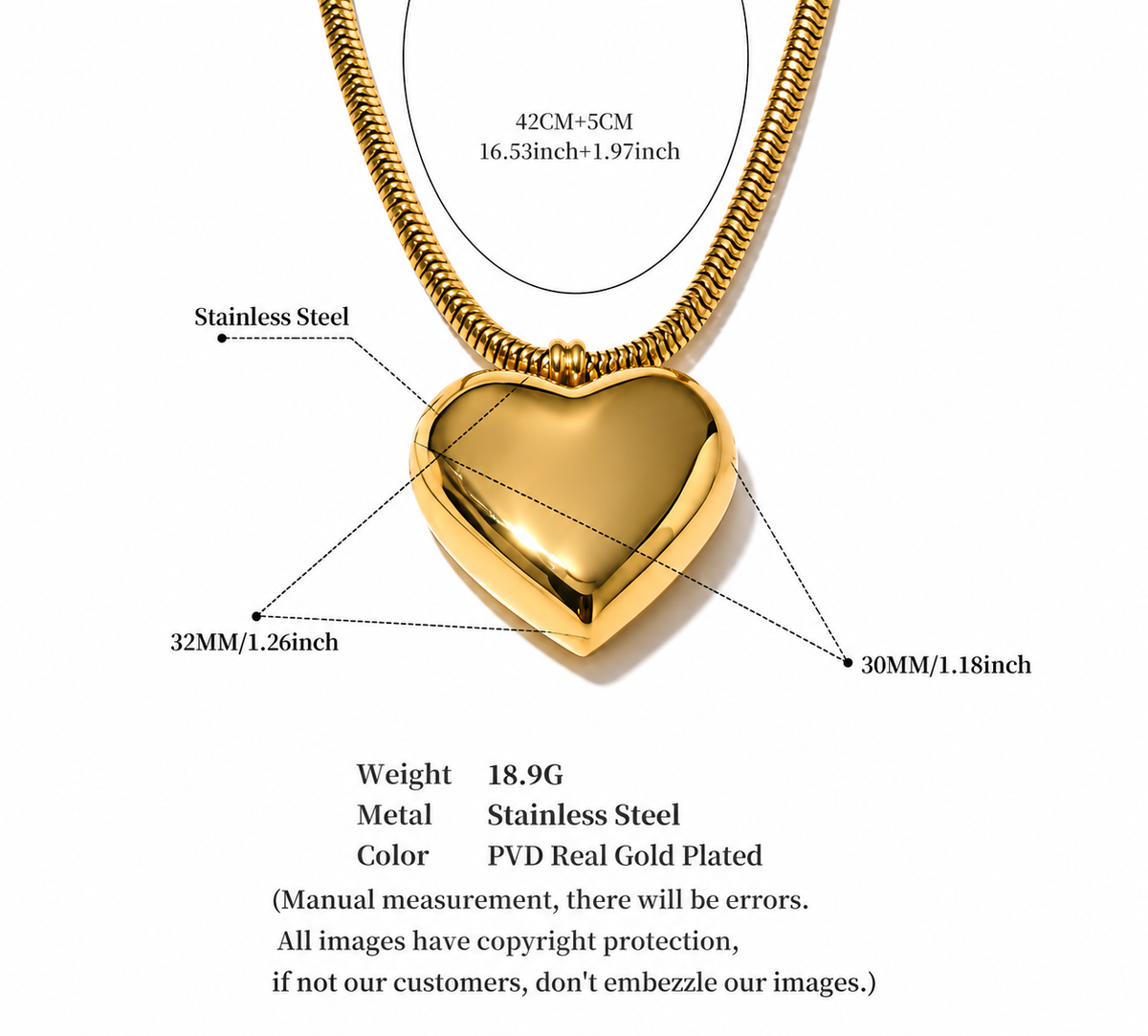 Juniper - Heart Necklace