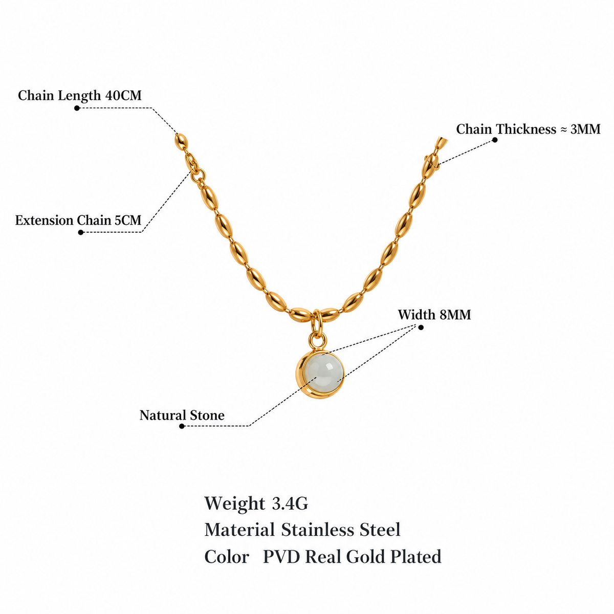 Iris - Stone Necklace