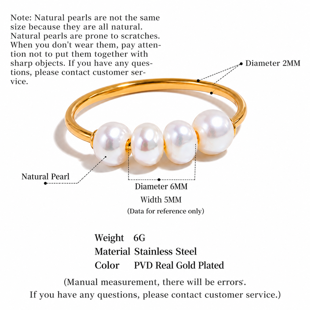 Valencia - Pearls Shell Ring