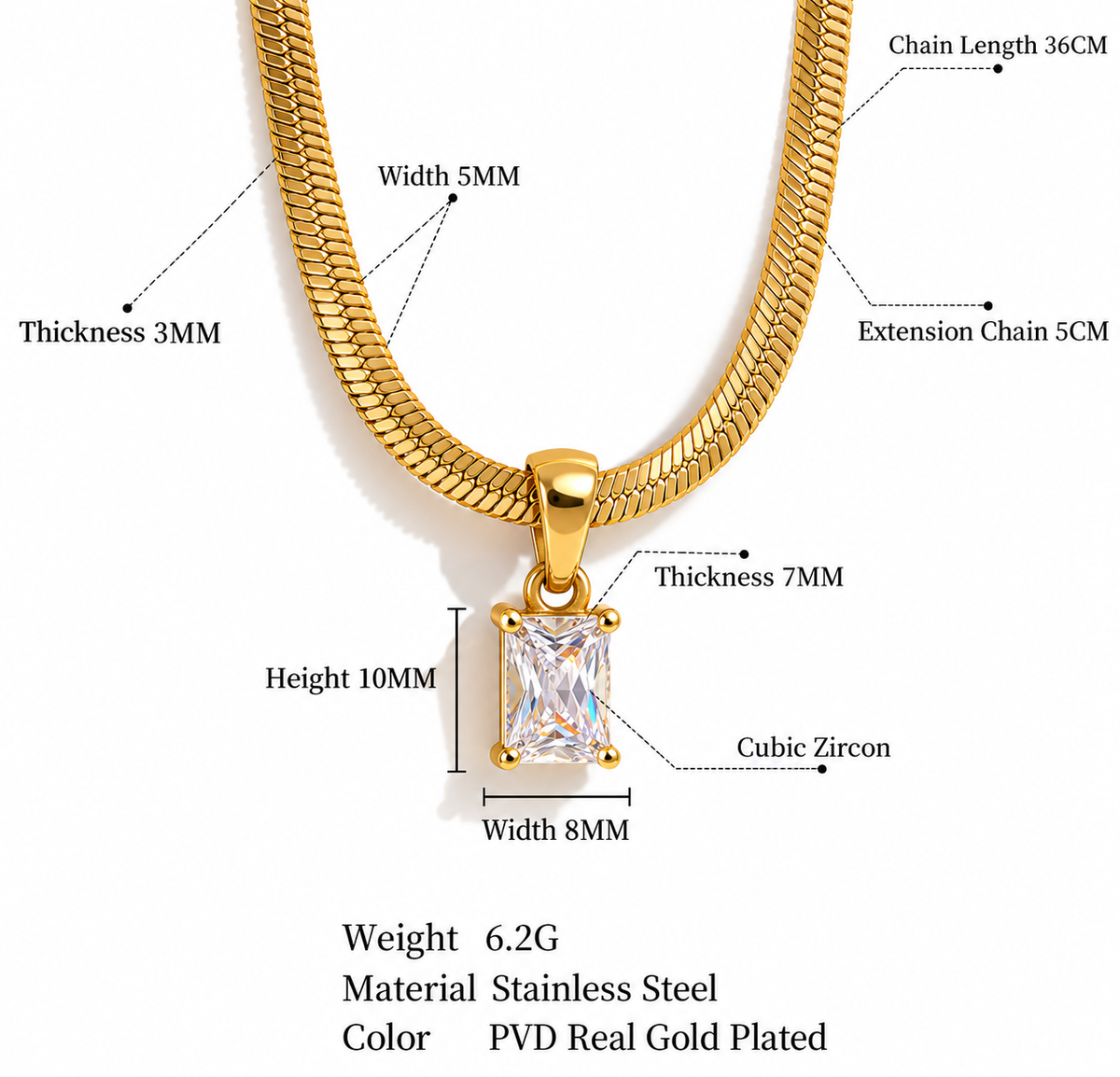 Esther II - Zirconia Necklace