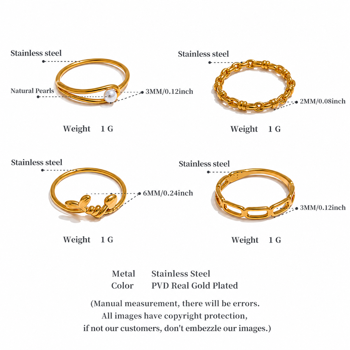 Jessa - Pearls Shell Ring