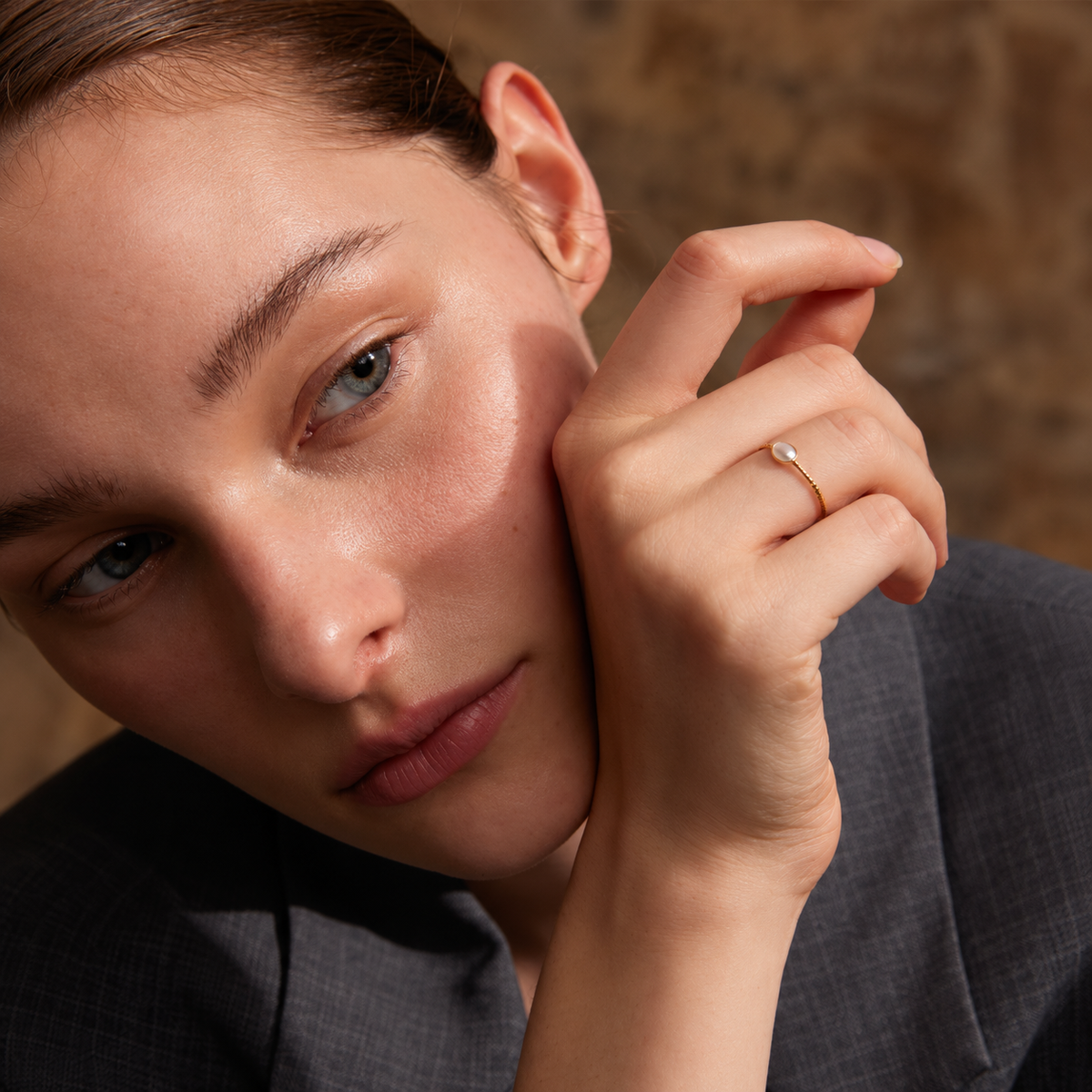 Elise - Pearls Shell Ring